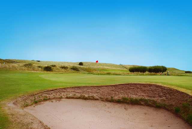 A view of the 11th hole at Goswick Golf Club.
