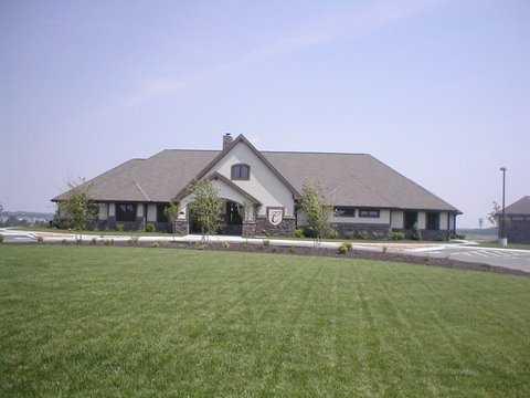A view of the clubhouse at Creekmoor Golf Club