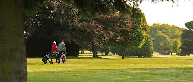 A sunny day view of a fairway at Exeter Golf & Country Club