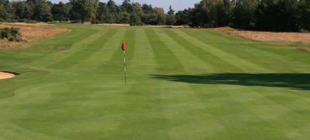 A view of a green at Red Course from Frilford Heath Golf Club