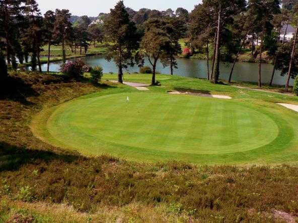 A view of the 1st hole at Parkstone Golf Club
