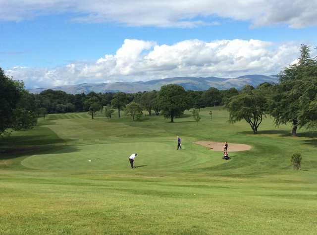 A view of the 14th green at Glenbervie Golf Club