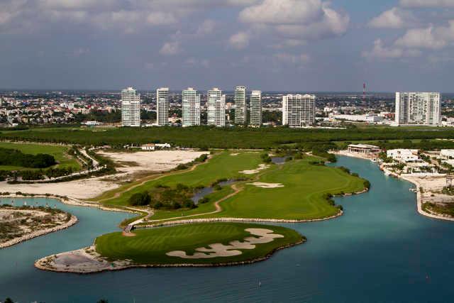 Aerial view from Puerto Cancun Golf Club