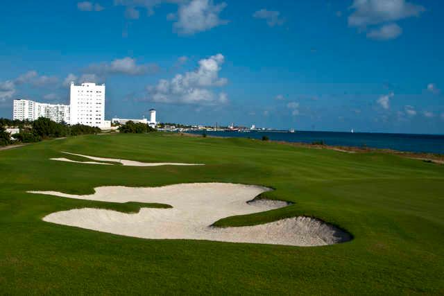 A view from a fairway at Puerto Cancun Golf Club