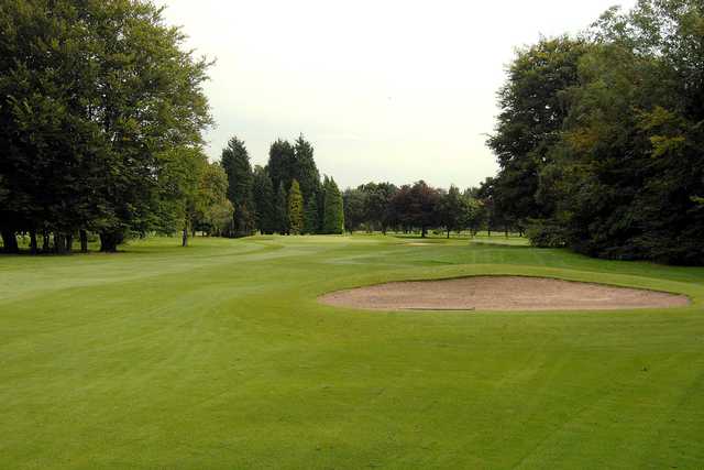 View of the finishing hole at Davyhulme Park Golf Club