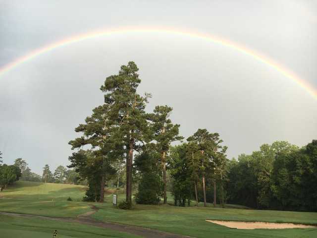 A rainbow over Forsyth Golf Club