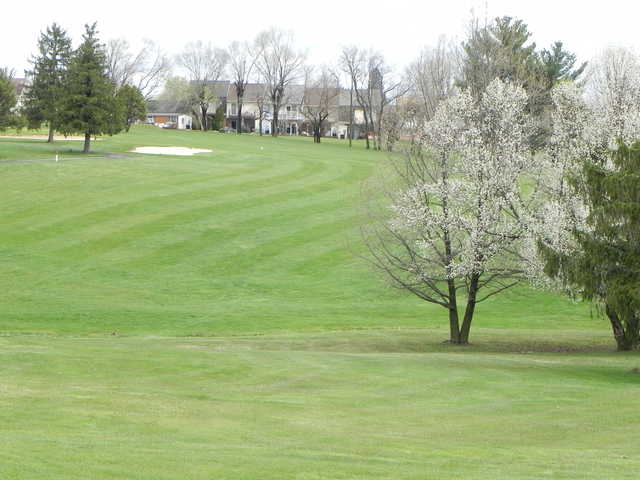 A spring day view of a fairway at Shenvalee Golf Club