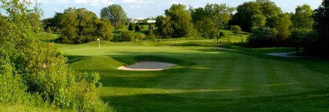A sunny day view of a hole at St. Andrew's Valley Golf Club