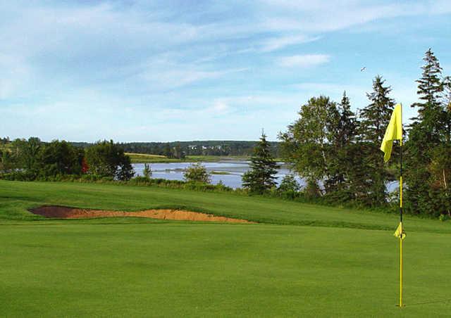A view of a hole at Clyde River Golf Club