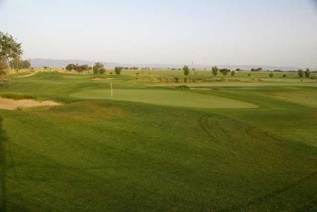 A view of the 1st green at Wild Wings Golf Club