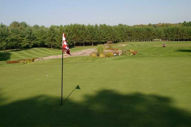 A view of the 2nd green at Diamond In The Ruff Golf Club