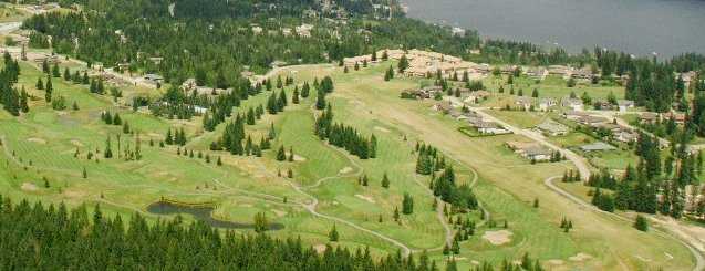 Aerial view from Shuswap Lake Estates Golf Club