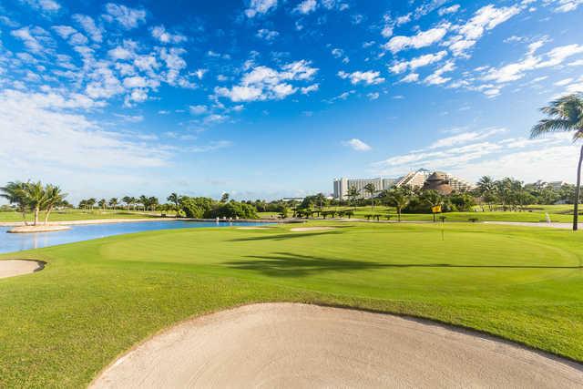 View from the 18th green at Iberostar Cancun Golf Club