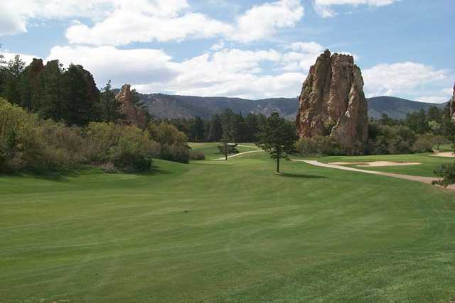 View from a fairway at Perry Park Country Club