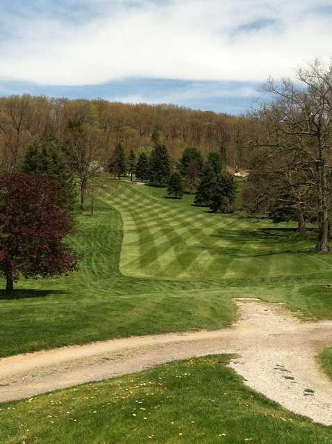 A view of a fairway at Foxburg Country Club