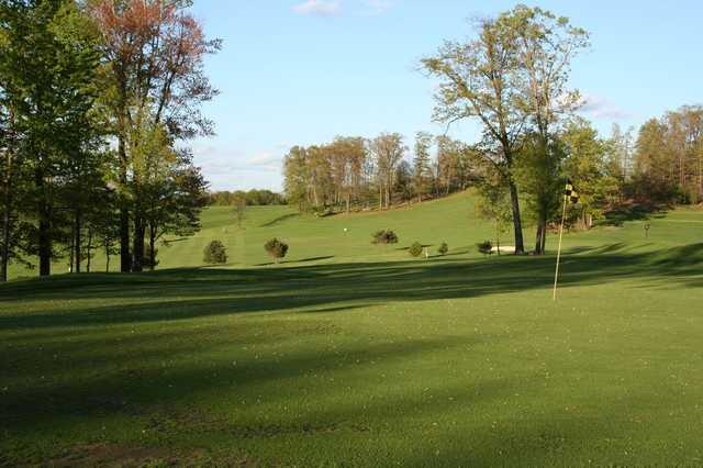 A view of a green at Lucky Hills Golf Course