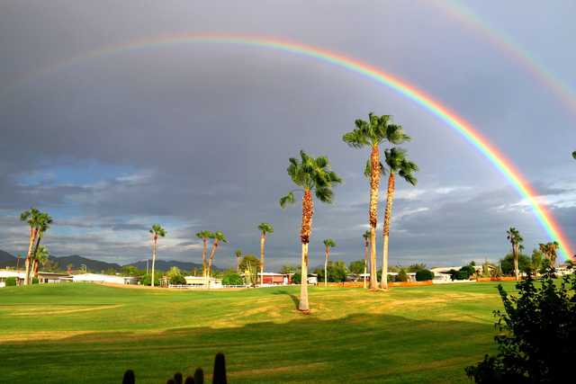 Double rainbow over Apache Wells Country Club