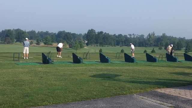 A view of the driving range at Flatbush Golf Course