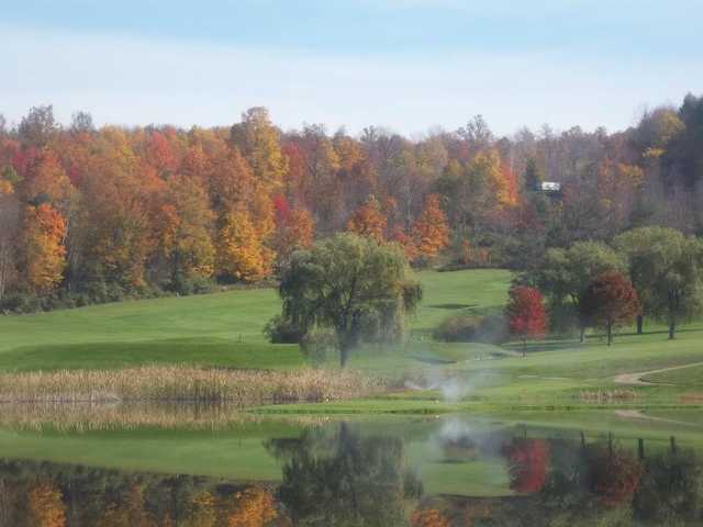 A fall day view from Corey Creek Golf Club