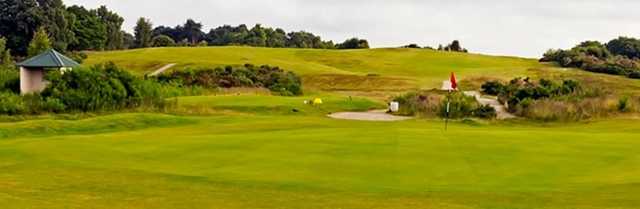 View from the green back up the fairway