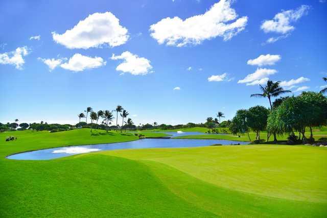 View of the 18th hole at Kapolei Golf Club