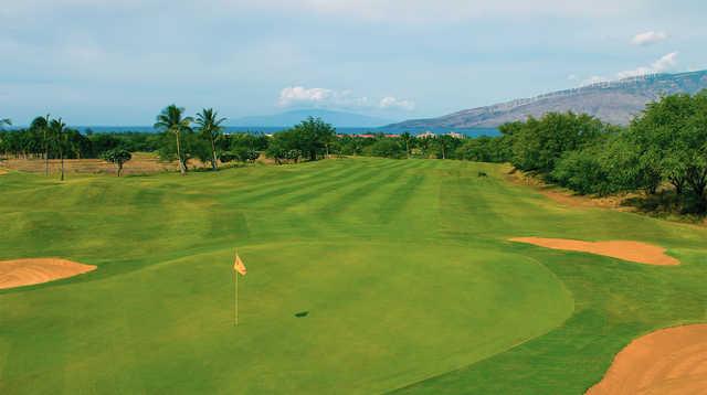 View of the 13th green at Maui Nui Golf Club