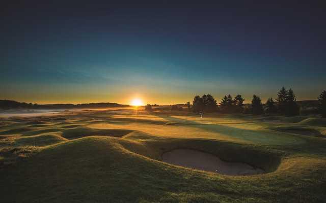 A view of the 10th green at The Bear Course from Grand Traverse Resort & Spa