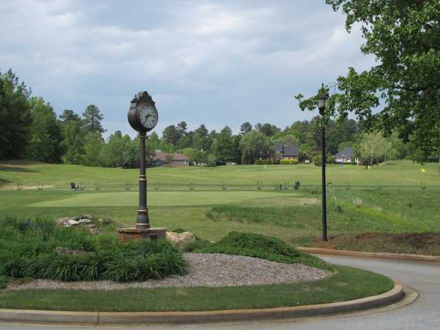 A view of the driving range at River Falls Plantation