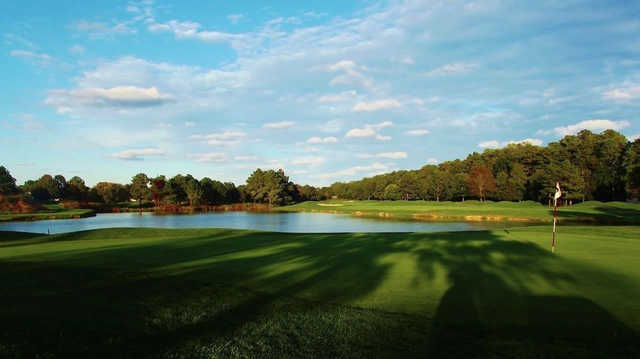 A fall day view of a hole at River Run Golf Course (Mary Miller)