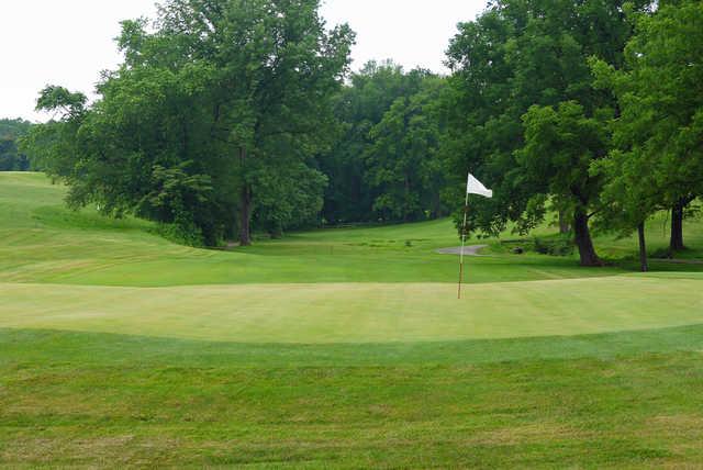 A view of the 17th hole at Pickering Valley Golf Club