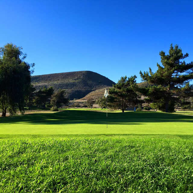 A view of the 1st green at Oceanside Golf Course