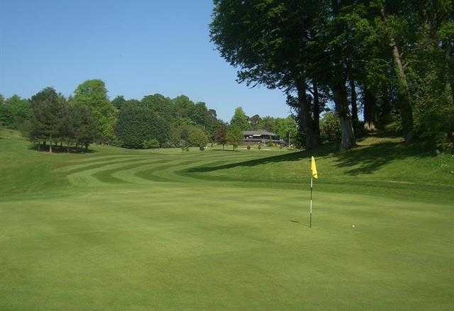 View of the 1st green at Dunmurry Golf Club