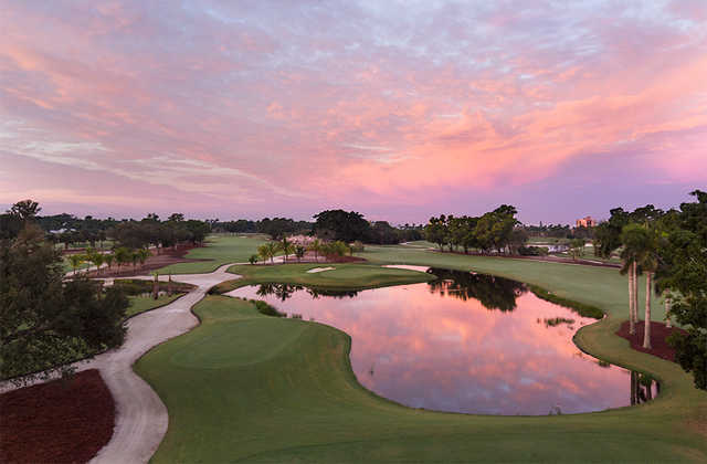 Aerial sunrize from Naples Beach Hotel & Golf Club - Resort