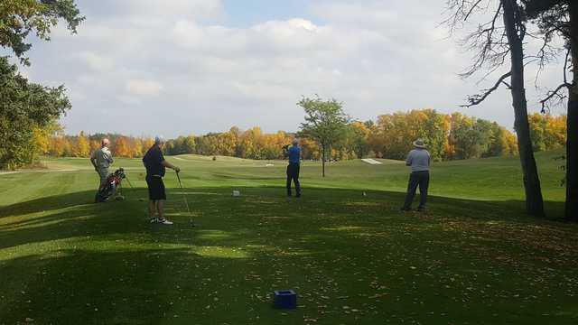 A fall day view from a tee at Lindsay Golf and Country Club