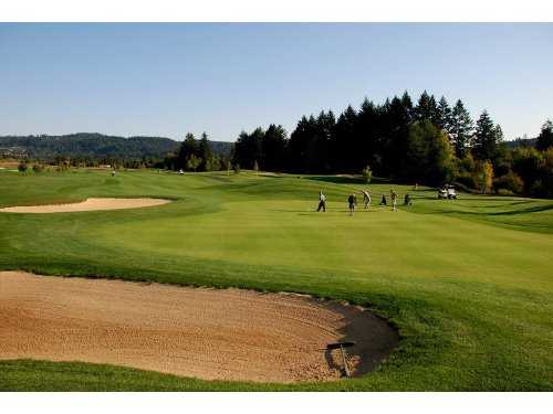 A view of green #3 at Chehalem Glenn Golf Club