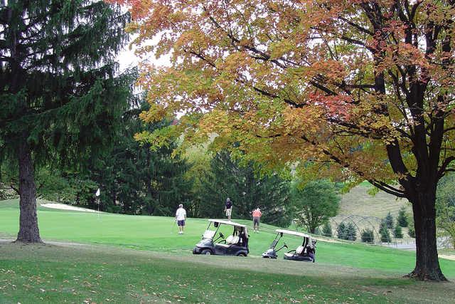 A view of a green at Speidel Course from Speidel Golf Club At Oglebay Resort