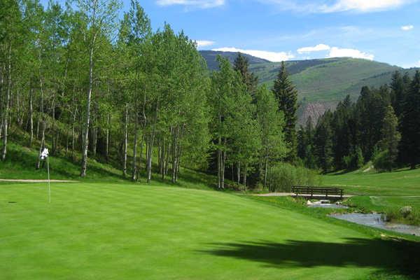 A view of green #16 at EagleVail Golf Club.