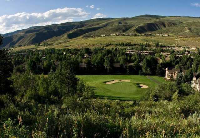 A view of green #10 at EagleVail Golf Club.