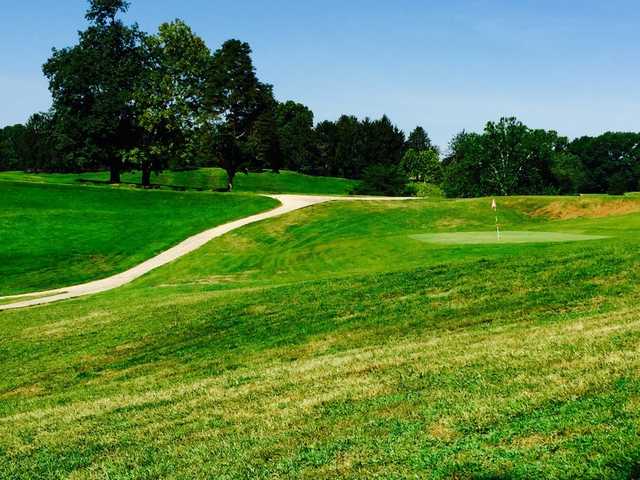 A view of the 7th green at Orchard Hills Golf Club