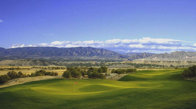 A view of a green at Four Mile Ranch Golf Club