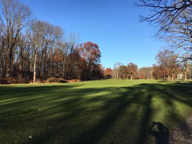 A fall day view from a fairway at East Orange Golf Course (Clara Hollin)