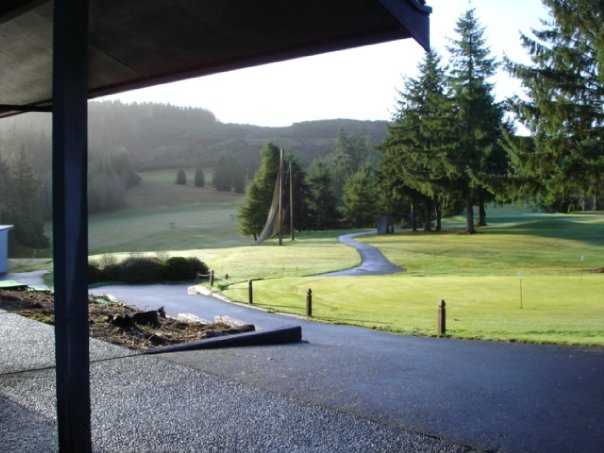 A view from the clubhouse at Highland Golf Course