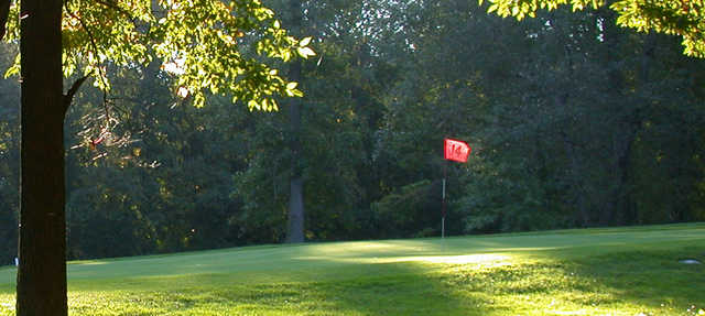 A view of the 14th hole at Golden Pheasant Golf Club