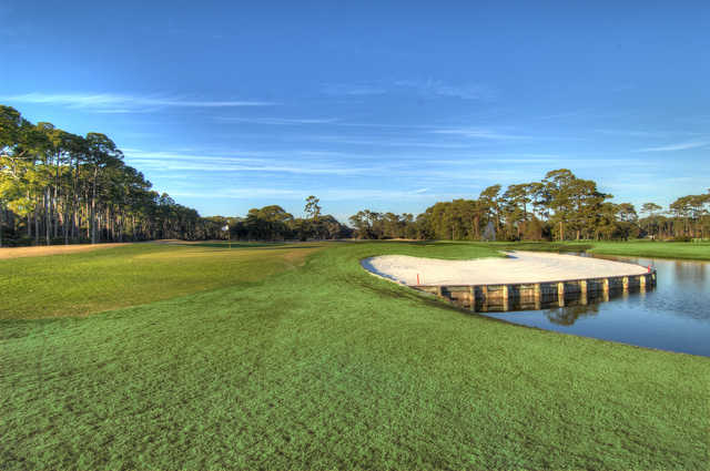 A view of hole #9 at Pine Lakes Course from Jekyll Island Golf Club