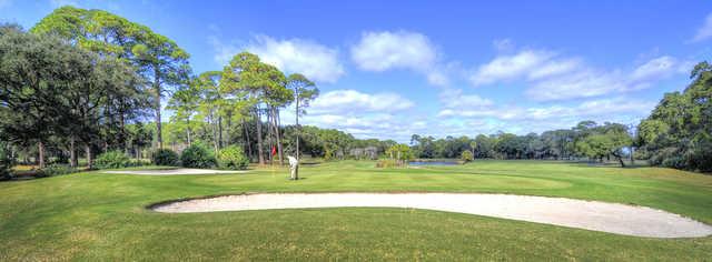 A view of a well protected hole at Oleander Course from Jekyll Island Golf Club