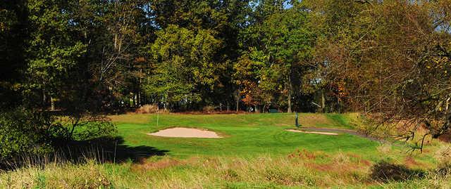 A view of the 13th green at Green Knoll Golf Course