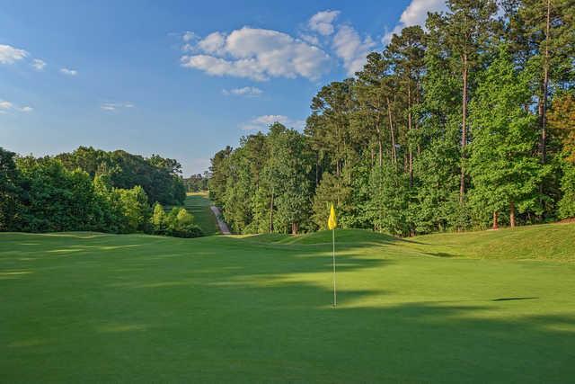 Looking back from the 13th hole from the Lakemont at Stone Mountain Golf Course