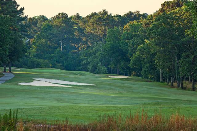 View of the finishing hole from the Stonemont at Stone Mountain Golf Course