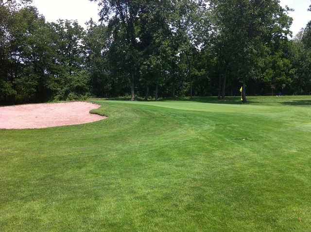 A view of green #6 at Rolling Meadows Golf and Country Club