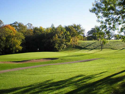 A view of hole #6 at Bluff Creek Golf Course